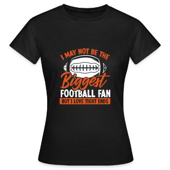 Je ne suis pas le plus grand fan de football - T-shirt Femme - noir - Devant - AI Model Female 172 dark (172cm)