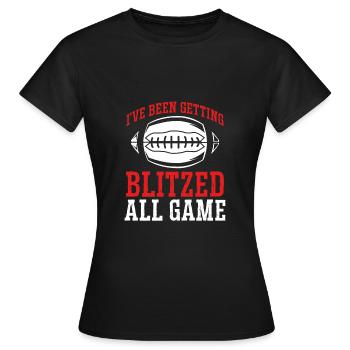 Tout le match a flashé le football - T-shirt Femme - noir - Devant - AI Model Female 172 dark (172cm)