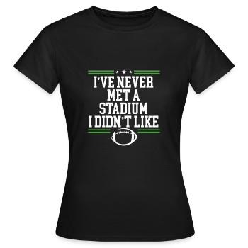Je n’ai jamais vu de stade - T-shirt Femme - noir - Devant - AI Model Female 172 dark (172cm)