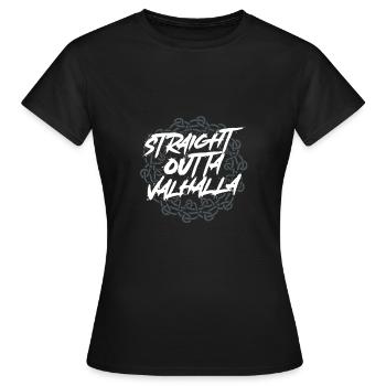 Direkt Aus Walhalla - Frauen T-Shirt - Schwarz - Vorne - AI Model Female 172 dark (172cm)