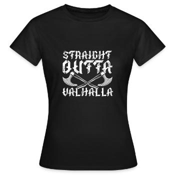 Directement de la hache Walhalla - T-shirt Femme - noir - Devant - AI Model Female 172 dark (172cm)