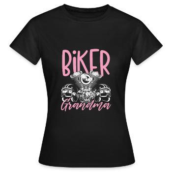 Biker Oma - Frauen T-Shirt - Schwarz - Vorne - AI Model Female 172 dark (172cm)