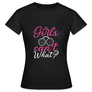 Motorcycle girls can't do what - Women's T-Shirt - black - Front - AI Model Female 172 dark (172cm)