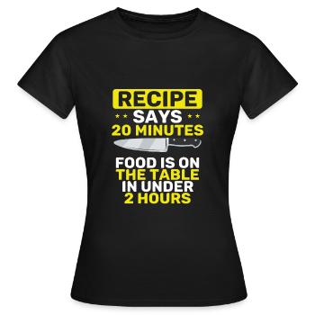 La recette dit faux - T-shirt Femme - noir - Devant - AI Model Female 172 dark (172cm)