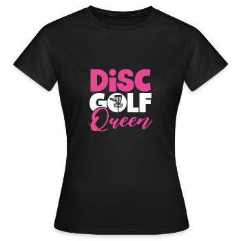Discgolf Königin - Frauen T-Shirt - Schwarz - Vorne - AI Model Female 172 dark (172cm)