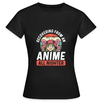 Anime Noctambules - T-shirt Femme - noir - Devant - AI Model Female 172 dark (172cm)