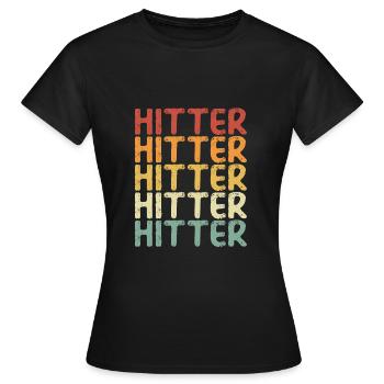 Volleyball Hit Rétro - T-shirt Femme - noir - Devant - AI Model Female 172 dark (172cm)