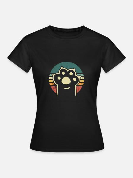 Vintage Katzenpfote - T-shirt dam - svart