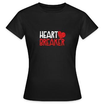 Herzensbrecher Am Valentinstag - Frauen T-Shirt - Schwarz - Vorne - AI Model Female 172 dark (172cm)