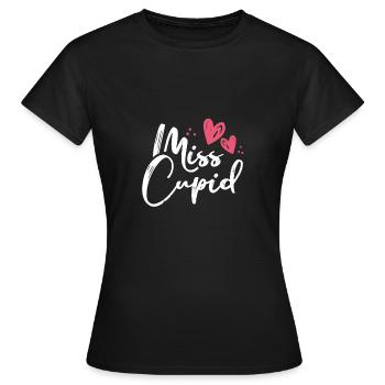 Mlle Cupidon - T-shirt Femme - noir - Devant - AI Model Female 172 dark (172cm)
