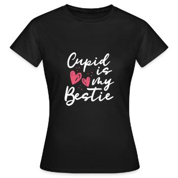 Cupid is my best - Women's T-Shirt - black - Front - AI Model Female 172 dark (172cm)