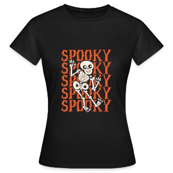 Gespenstisches Skelett An Halloween - Frauen T-Shirt - Schwarz - Vorne - AI Model Female 172 dark (172cm)
