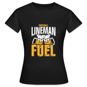 Lineman-bierbrennstoff - Frauen T-Shirt - Schwarz - Vorne - AI Model Female 172 dark (172cm)