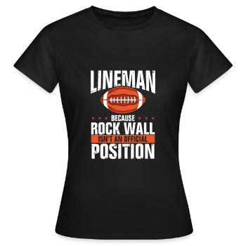 Lineman rock face position - Women's T-Shirt - black - Front - AI Model Female 172 dark (172cm)