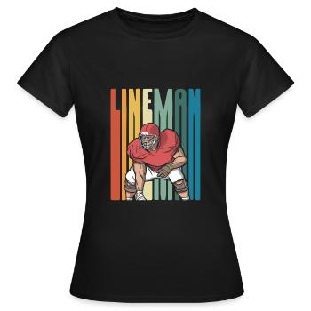 Bunter Lineman - Frauen T-Shirt - Schwarz - Vorne - AI Model Female 172 dark (172cm)