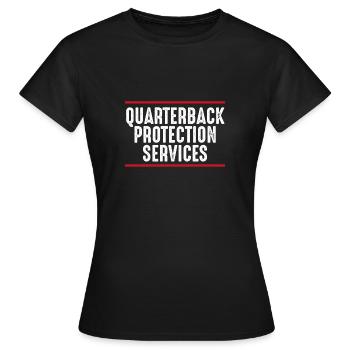 Quaterback Schutzdienste - Frauen T-Shirt - Schwarz - Vorne - AI Model Female 172 dark (172cm)