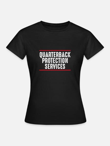 Quaterback Schutzdienste - Frauen T-Shirt - Schwarz