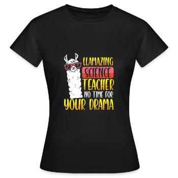 Lamalehrer Für Naturwissenschaften - Frauen T-Shirt - Schwarz - Vorne - AI Model Female 172 dark (172cm)