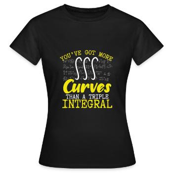 Curves as a triple integral - Women's T-Shirt - black - Front - AI Model Female 172 dark (172cm)