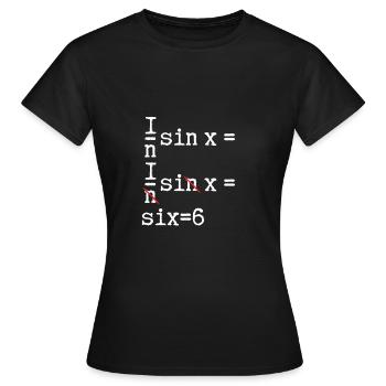 The Result of Sin is 6 - Women's T-Shirt - black - Front - AI Model Female 172 dark (172cm)