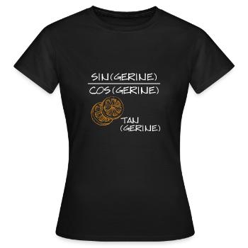 Sin And Cos Mandarin - Women's T-Shirt - black - Front - AI Model Female 172 dark (172cm)