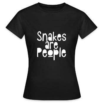 Les serpents sont des personnes - T-shirt Femme - noir - Devant - AI Model Female 172 dark (172cm)