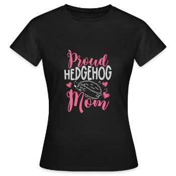 Stolze Igel Mama - Frauen T-Shirt - Schwarz - Vorne - AI Model Female 172 dark (172cm)