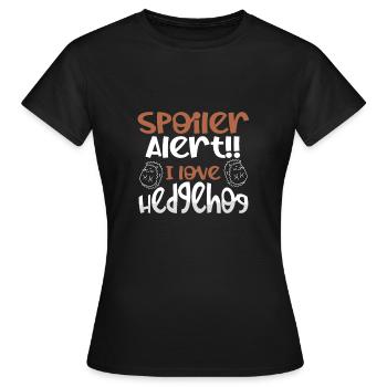 Spoiler Ich Liebe Igel - Frauen T-Shirt - Schwarz - Vorne - AI Model Female 172 dark (172cm)