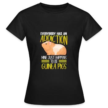 Ma dépendance est un cobaye - T-shirt Femme - noir - Devant - AI Model Female 172 dark (172cm)