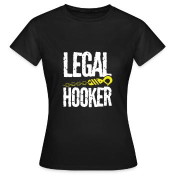 Legaler Abschlepper - Frauen T-Shirt - Schwarz - Vorne - AI Model Female 172 dark (172cm)