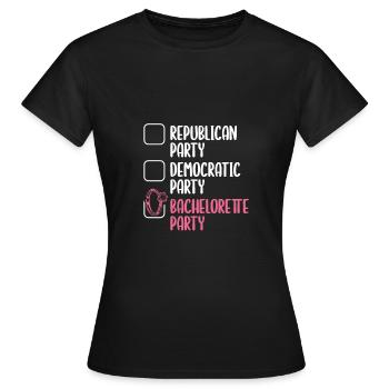 Jungesellinnenabschied - Frauen T-Shirt - Schwarz - Vorne - AI Model Female 172 dark (172cm)