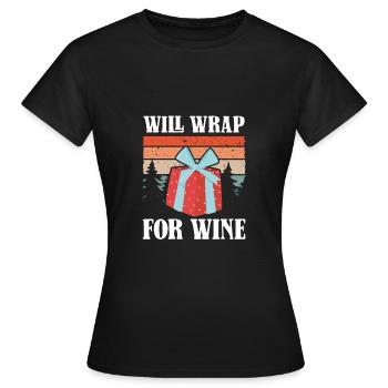 Échange de vin - T-shirt Femme - noir - Devant - AI Model Female 172 dark (172cm)