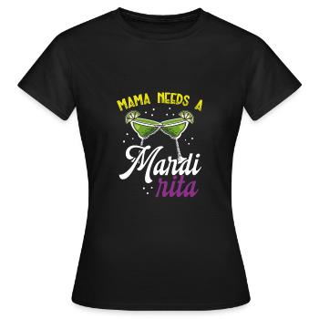 Mama Braucht Karneval - Frauen T-Shirt - Schwarz - Vorne - AI Model Female 172 dark (172cm)