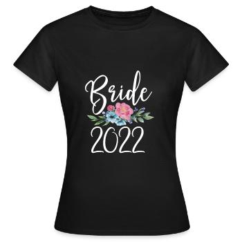Bride 2022 - Women's T-Shirt - black - Front - AI Model Female 172 dark (172cm)