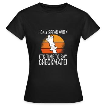 Ich Spreche Nur Schachmatt - Frauen T-Shirt - Schwarz - Vorne - AI Model Female 172 dark (172cm)