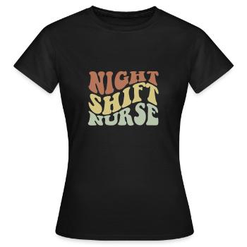Infirmière de nuit Bunt - T-shirt Femme - noir - Devant - AI Model Female 172 dark (172cm)