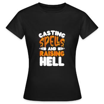 Cast a spell - Women's T-Shirt - black - Front - AI Model Female 172 dark (172cm)
