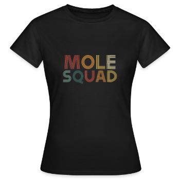 Troupe de taupes colorées - T-shirt Femme - noir - Devant - AI Model Female 172 dark (172cm)