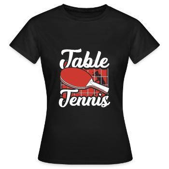 Table tennis net - Women's T-Shirt - black - Front - AI Model Female 172 dark (172cm)
