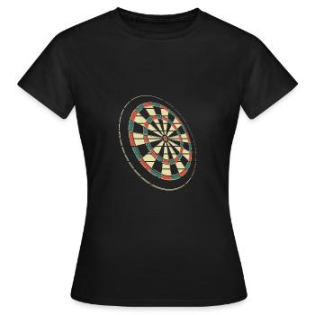 Bunte Dartscheibe - Frauen T-Shirt - Schwarz - Vorne - AI Model Female 172 dark (172cm)