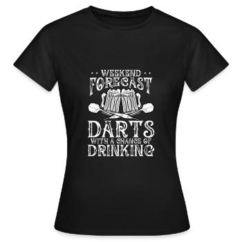 Wochenend prognose darts - Frauen T-Shirt - Schwarz - Vorne - AI Model Female 172 dark (172cm)