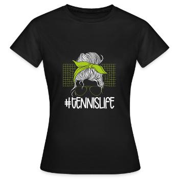 Tennisspielerin - Frauen T-Shirt - Schwarz - Vorne - AI Model Female 172 dark (172cm)