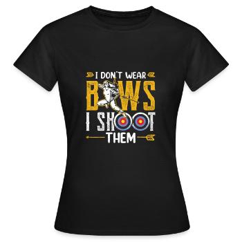 Je ne porte pas d’arcs, je les tire - T-shirt Femme - noir - Devant - AI Model Female 172 dark (172cm)