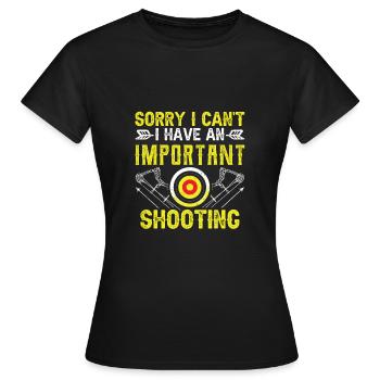 Ich Habe Ein Wichtiges Shooting - Frauen T-Shirt - Schwarz - Vorne - AI Model Female 172 dark (172cm)