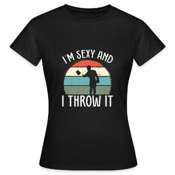 Je suis sexy et je le jette - T-shirt Femme - noir - Devant - AI Model Female 172 dark (172cm)