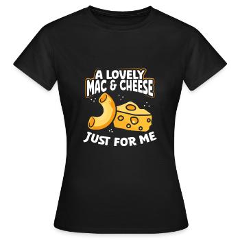 Un beau macaroni au fromage - T-shirt Femme - noir - Devant - AI Model Female 172 dark (172cm)