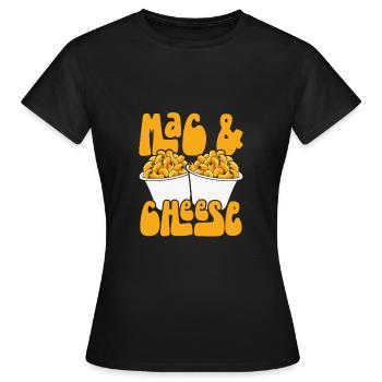 Mac et fromage dans l’emballage - T-shirt Femme - noir - Devant - AI Model Female 172 dark (172cm)