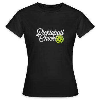 Pickleball chick - Women's T-Shirt - black - Front - AI Model Female 172 dark (172cm)