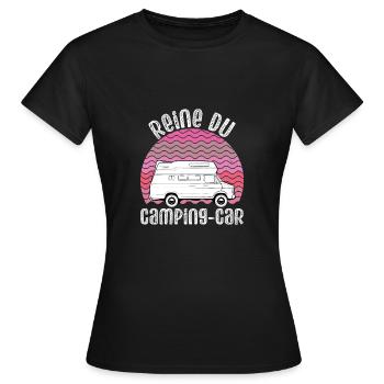 Camper Queen - Frauen T-Shirt - Schwarz - Vorne - AI Model Female 172 dark (172cm)