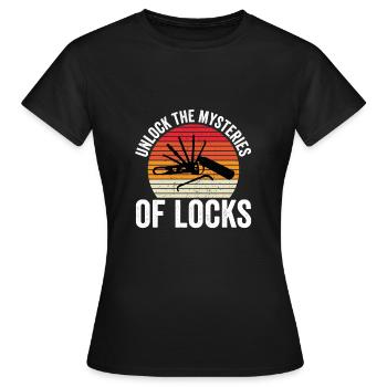 Enthüllen Sie Die Geheimnisse Der - Frauen T-Shirt - Schwarz - Vorne - AI Model Female 172 dark (172cm)